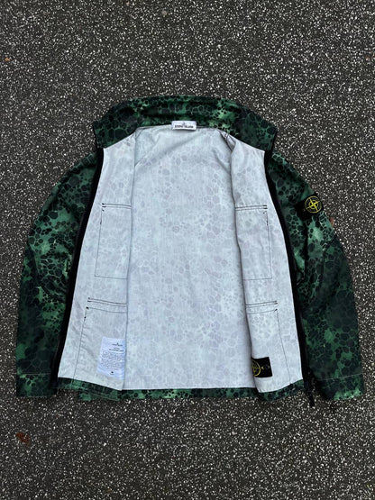 Stone Island Alligator Camo 50 Fili Jakke Overshirt Vind Og Vandafvisende XL Grøn Green XL 6815454E2