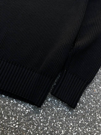 Stone Island Uld Sweater Trøje XXL Sort Brugt Used