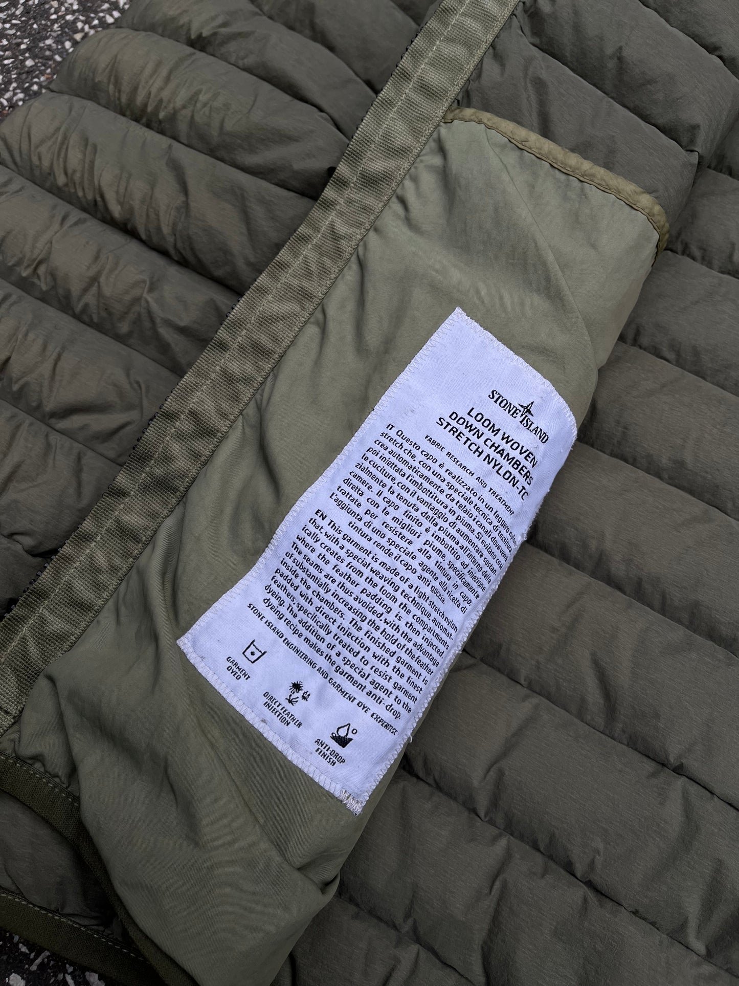 Stone Island Lightweight Down Jacket Olive Green, Str. L
