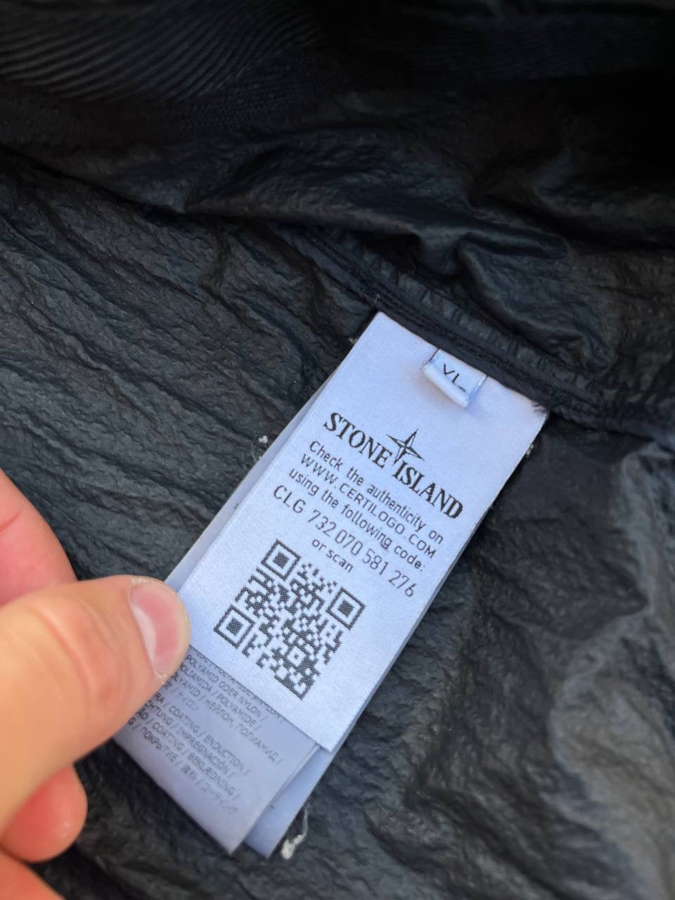 Stone Island Sommerjakke XL Sort