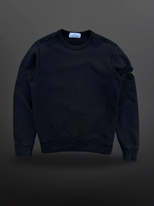 Stone Island Sweatshirt Crew Neck i Sort Small Brugt Used