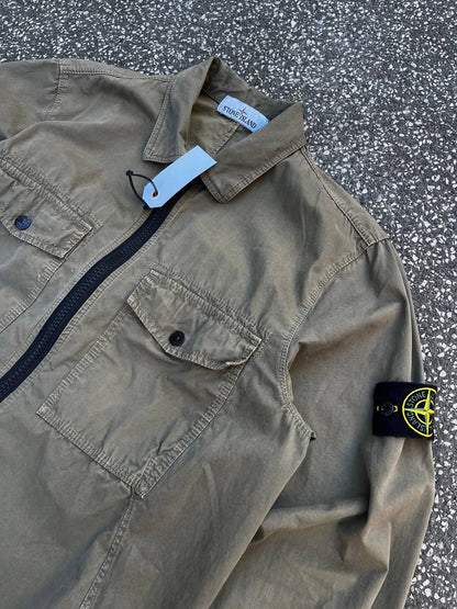 Stone Island Overshirt Skjorte Med Lynlås khaki S small
