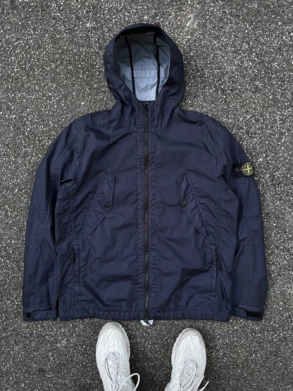 Stone Island Jakke Regnjakke Membrana 3L TC Navy Marineblå XL Brugt Used