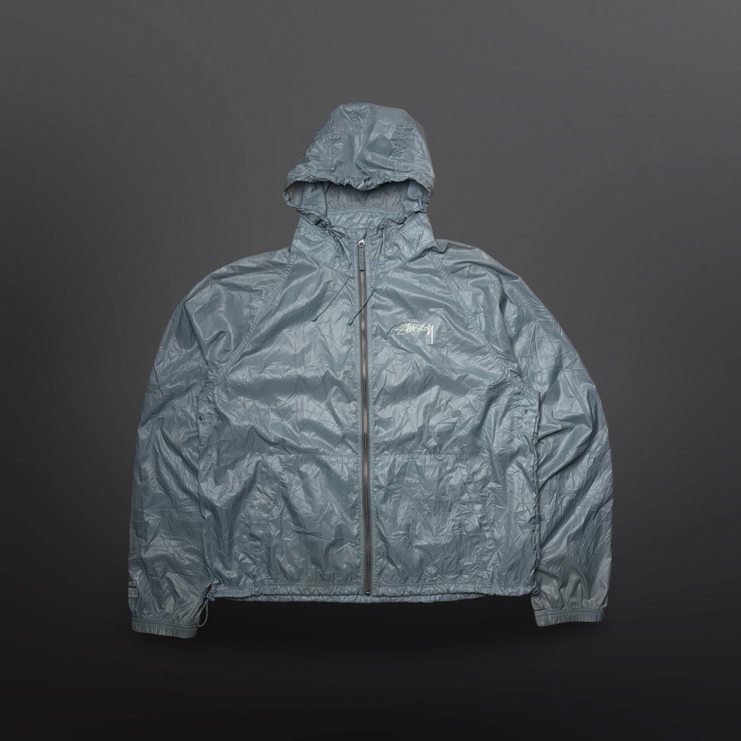 Stüssy Beach Wrinkled Nylon Shell – Slate (XL)