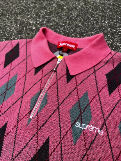 Supreme Polo 2 Tone Sweater S Small Brugt Used