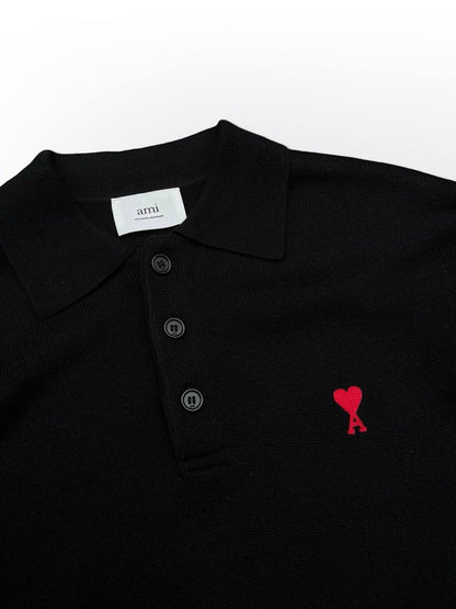 Ami Paris Cardigan Trøje i Uld sort Small herre Brugt