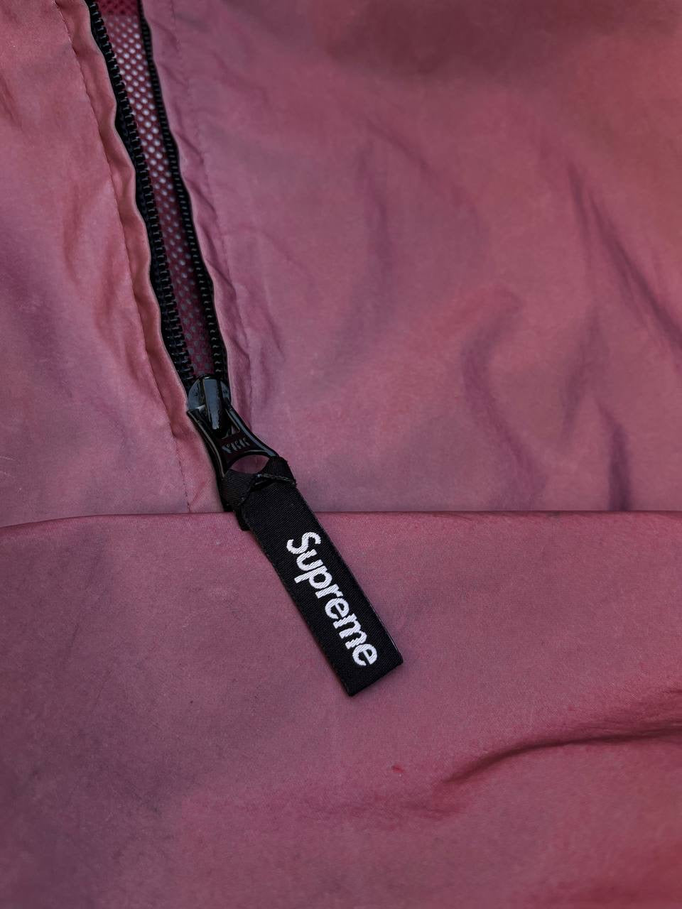 Supreme Reflective Anorak Jakke XL Brugt Used Pink Big Logo