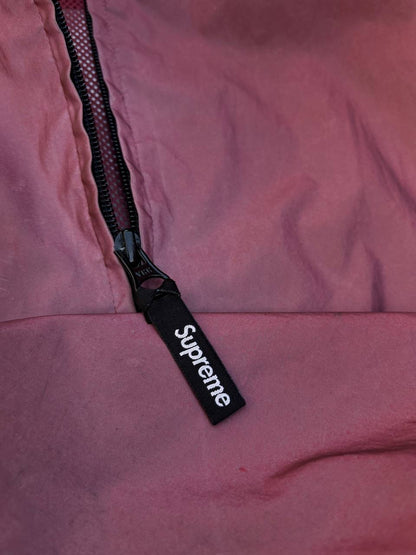 Supreme Reflective Anorak Jakke XL Brugt Used Pink Big Logo