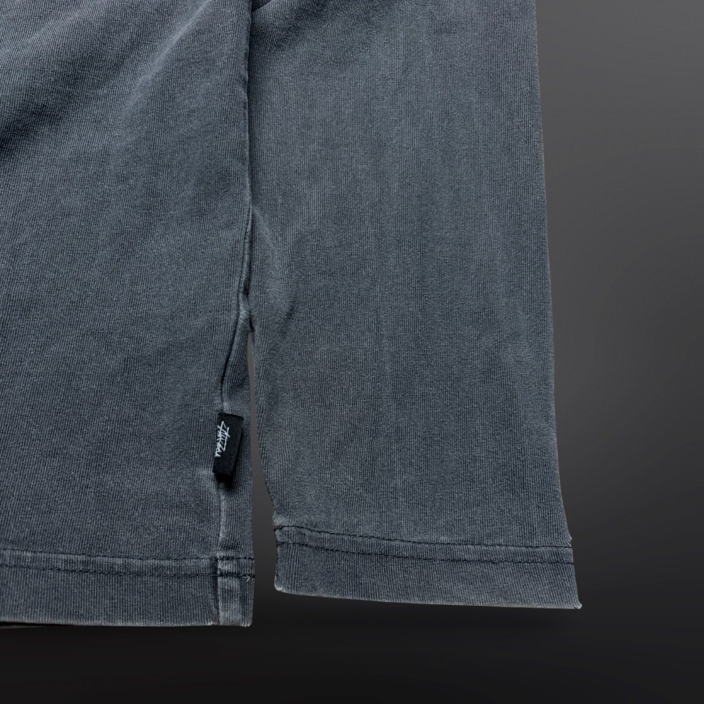 Stüssy Distressed Logo Longsleeve – Grey (Large)