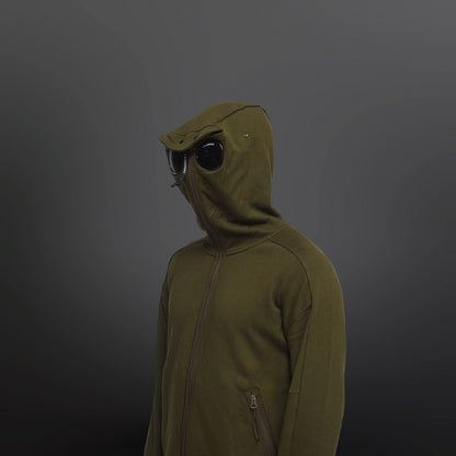 C.P. Company Goggle Zip Hoodie – Olive XL