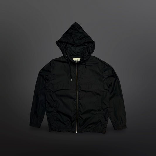 AMI Alexandre Mattiussi Hooded Windbreaker Jacket – Black – XL