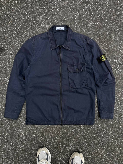 Stone Island Overshirt Sommerjakke Overgangsjakke i Navy Mørkeblå L Large 7215114WN