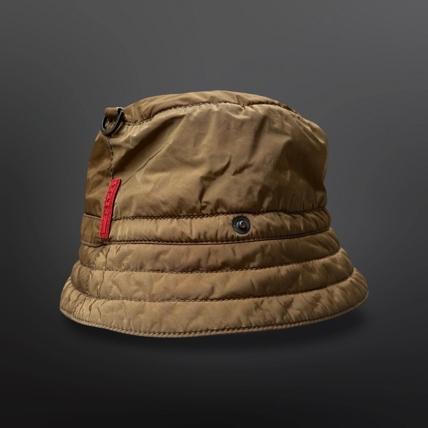 Prada bøllehat bucket hat OS – vintage, justerbar Brun