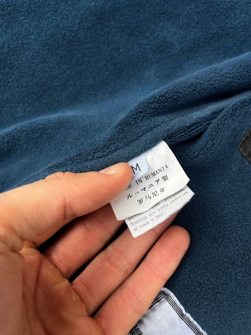 Stone Island Raso Gommato Jakke Med Fleece insulation 2010 Medium Blå