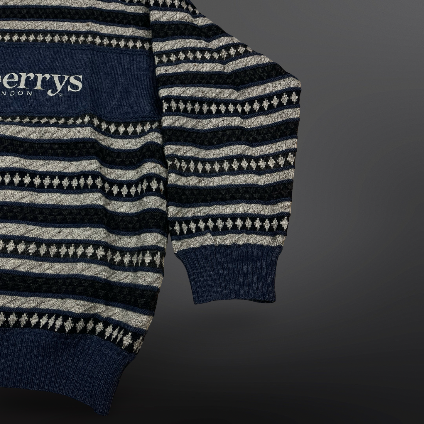 Burberrys of London Striktrøje – Vintage Wool Knit Made in England