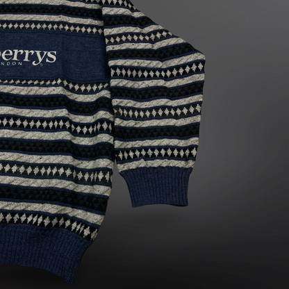 Burberrys of London Striktrøje – Vintage Wool Knit Made in England