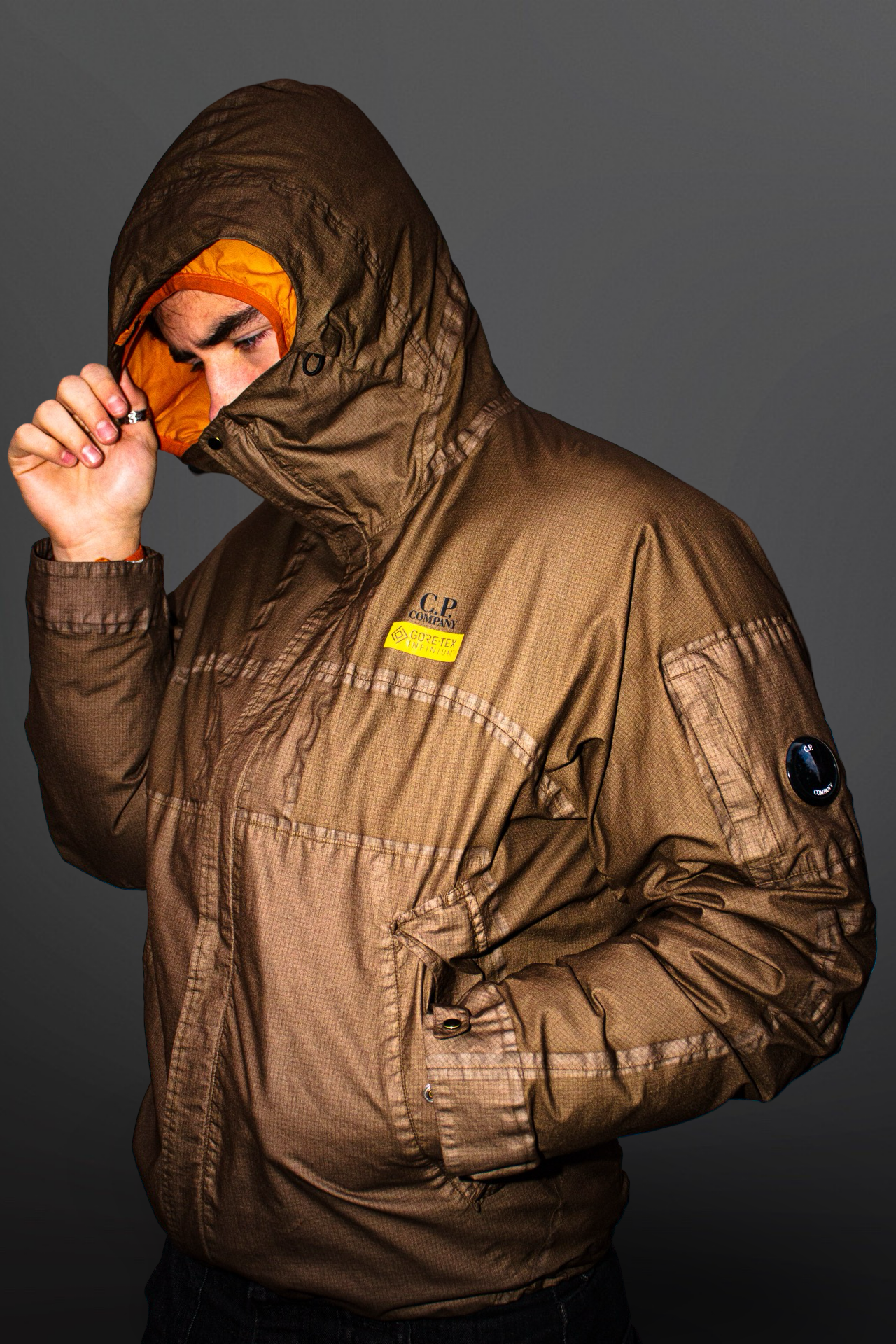 C.P. Company G-Type Gore-Tex Infinium 2-in-1 Jacket Brown Orange, Str. 50