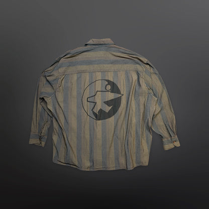 Stüssy x Our Legacy Work Shop Borrowed Shirt – Raw Linen Stripe – Medium