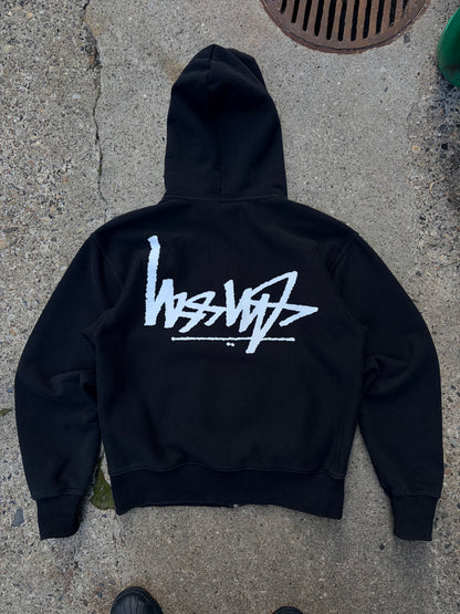 Stüssy Zip Hoodie – Sort – Str. Small / Fitter Medium