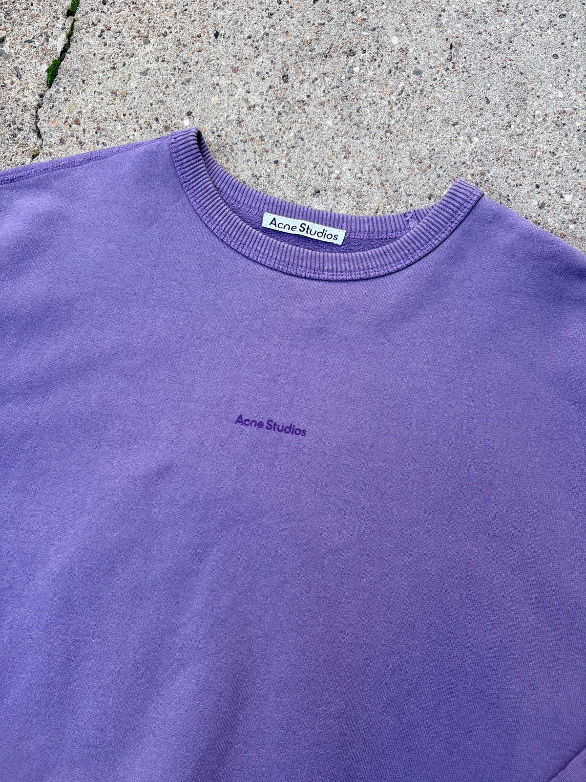 Acne Studios Oversized Logo Sweatshirt – Purple / Medium