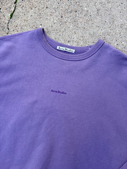Acne Studios Oversized Logo Sweatshirt – Purple / Medium