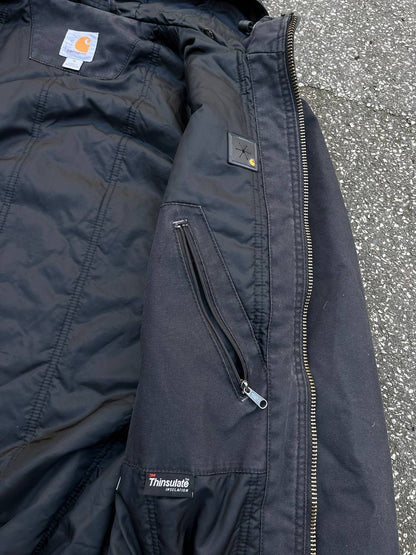 Carhartt Active Work Wear Jakke i Grå vandtæt Medium Herre Vintage
