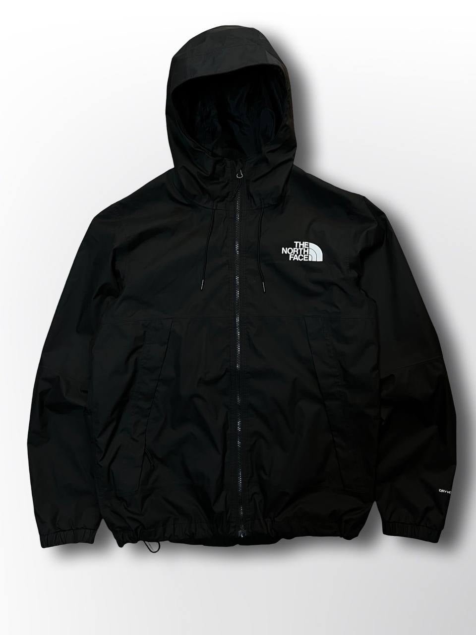 Regnjakke Skaljakke Vindjakke brugt jakke fra The North Face i Sort L large Gore tex Hyvent Dryvent Membran