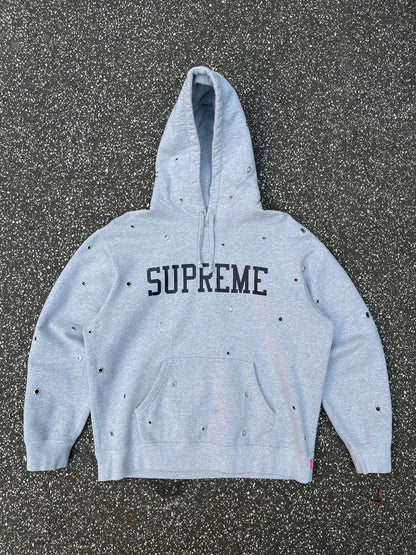 Supreme Hoodie Hættetrøje Grey Grå M Medium