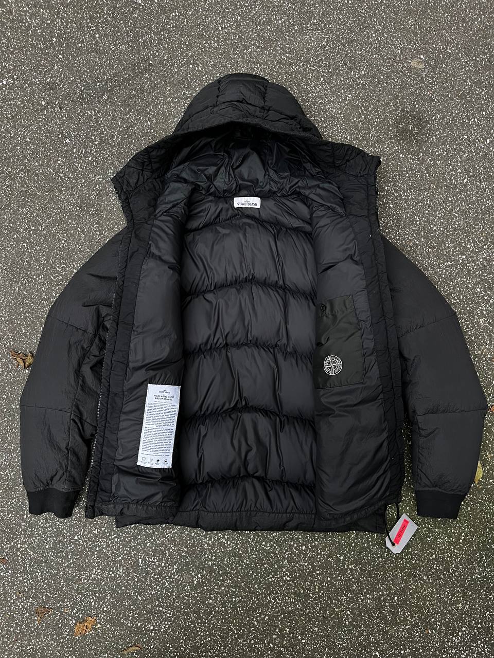 Brugt Used Vinterjakke Dynejakke puffer Stone Island Nylon Metal Watro Down jacket i XXL sort black
