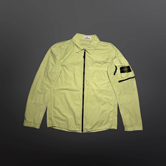 STONE ISLAND OVERSHIRT LYS GRØN L Large