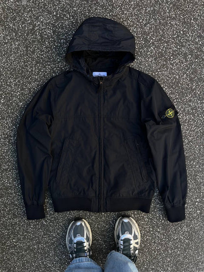 Stone Island Micro Reps Jakke Sommerjakke Vindjakke i Sort Large