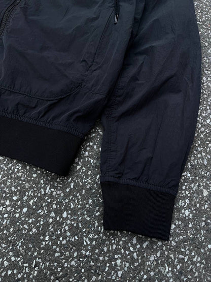 Stone Island Sommerjakke Med Hætte Sort S Small Brugt Used