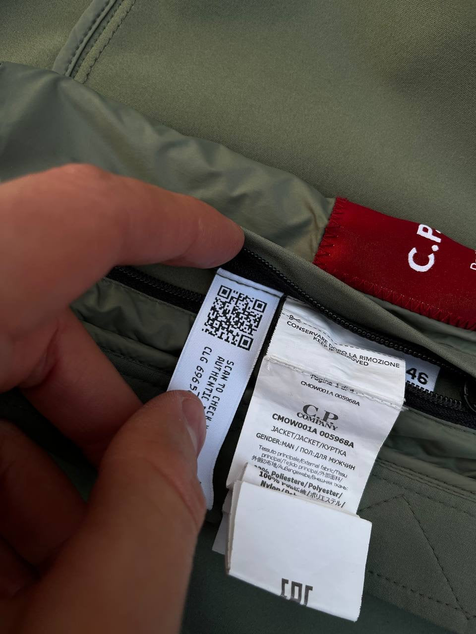 C.P.Company Softshell Jakke i Grøn med Briller Small