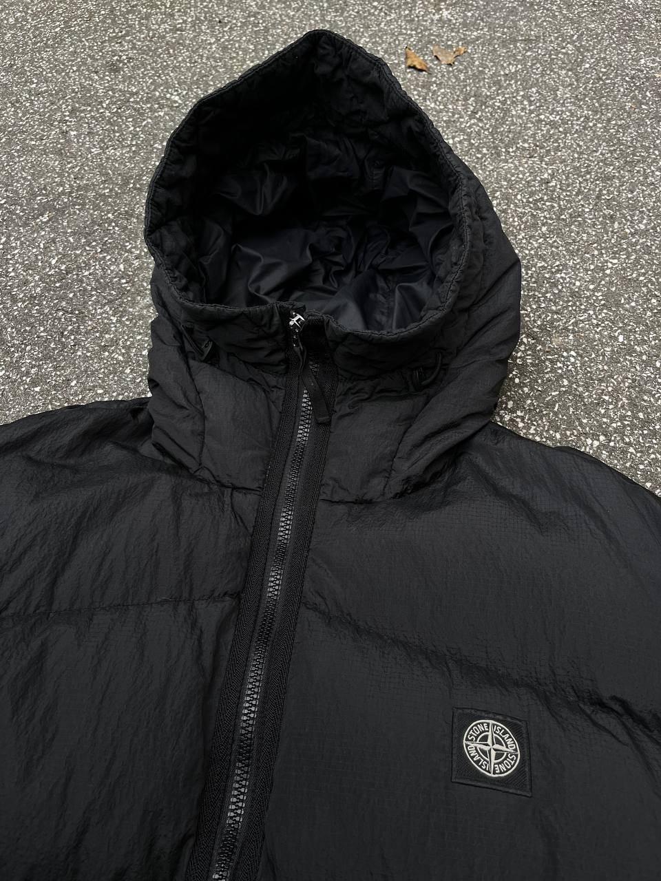 Brugt Used Vinterjakke Dynejakke puffer Stone Island Nylon Metal Watro Down jacket i XXL sort black