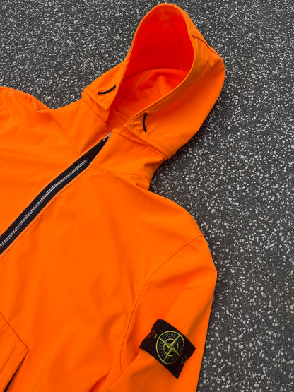 Stone Island Light Soft Shell-R Hoodie – Orange – XXL