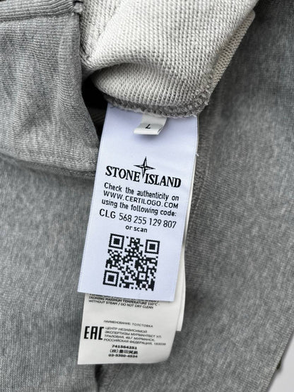 Stone Island Zip up Hoodie Hættetrøje Grå Large Brugt 741564251