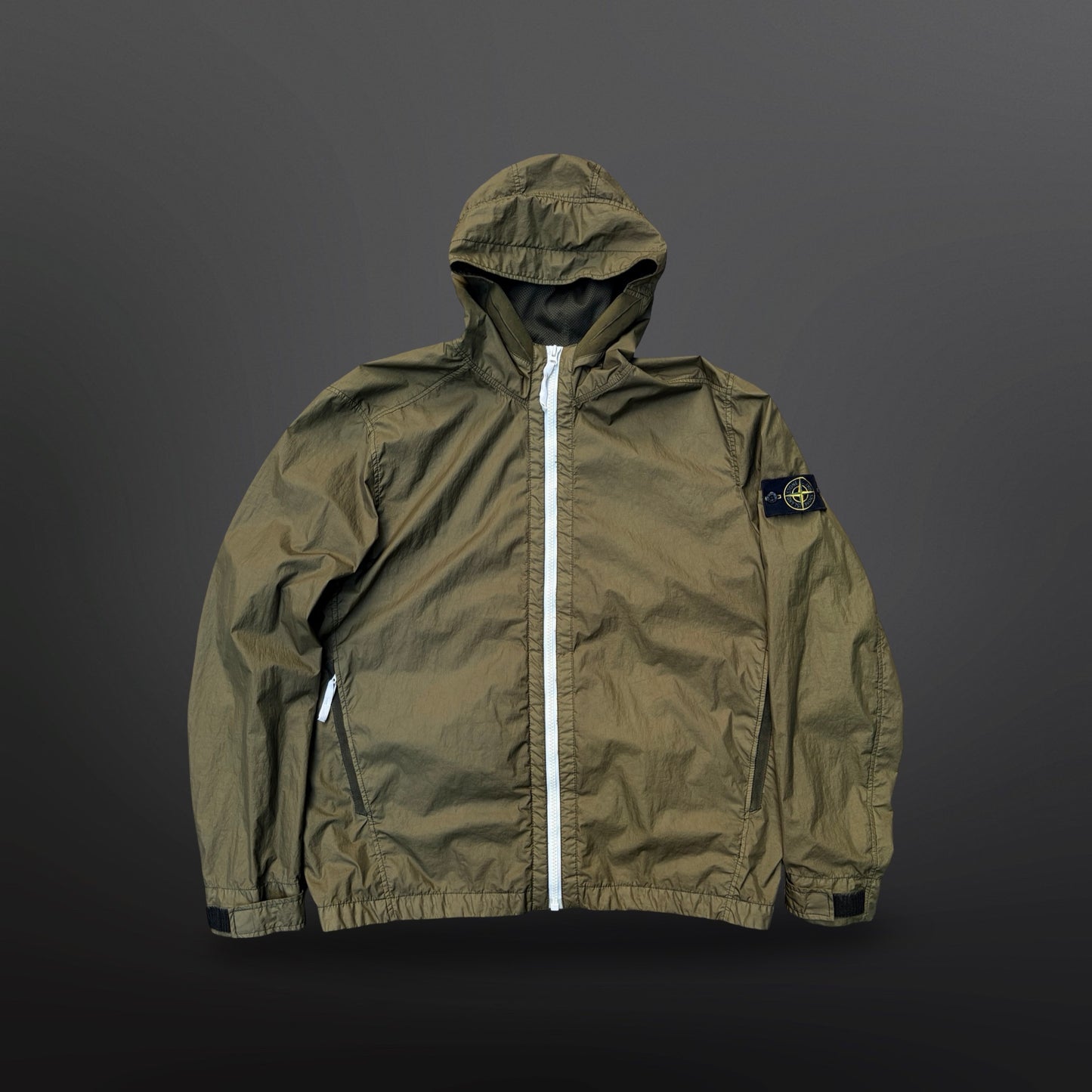 Stone Island Membrana 3L TC Hooded Jacket – Olive