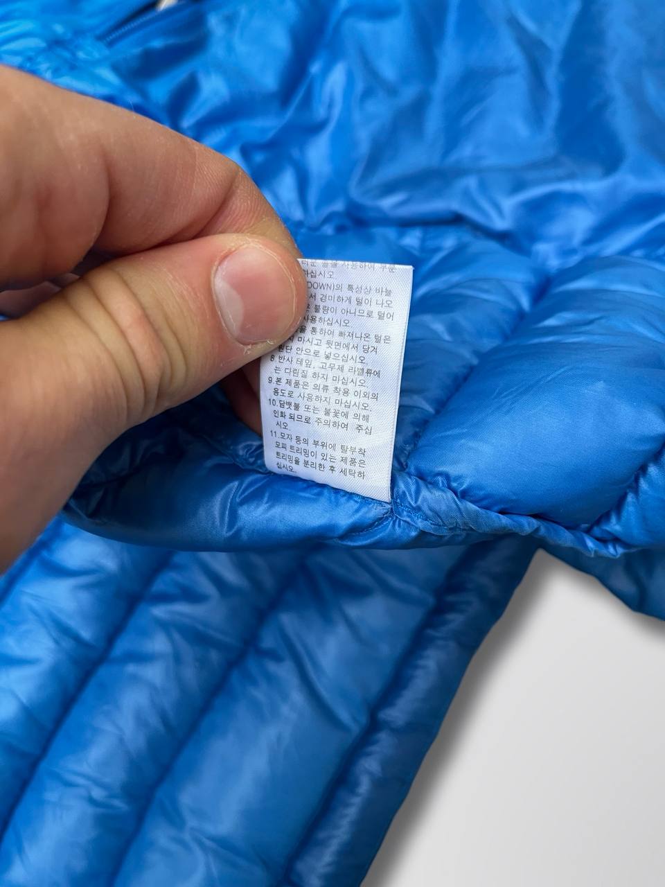 Brugt Used The north face Puffer goose down varm vinterjakke micropuffer S small mænd herre i Blå