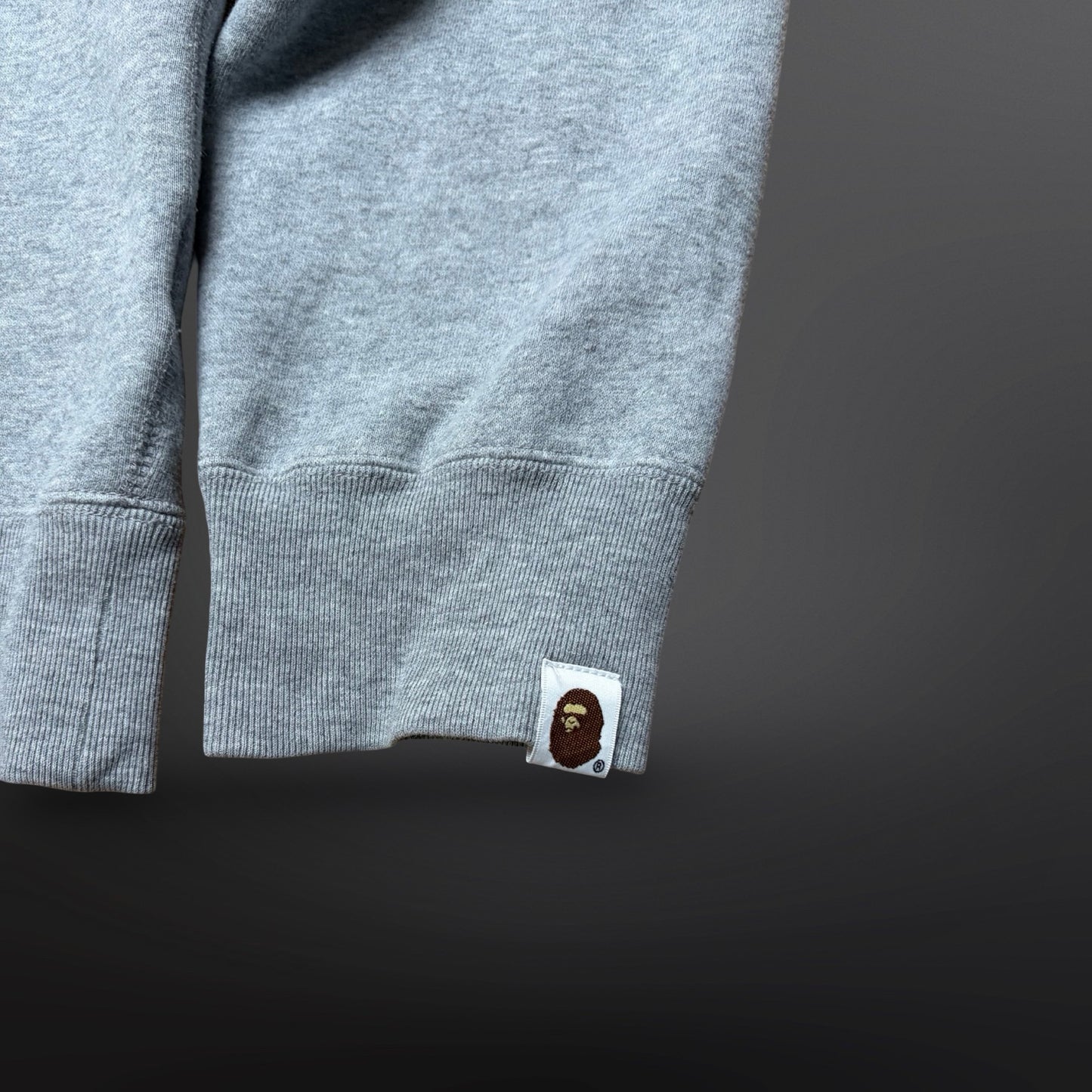 BAPE Classic Ape Head Hoodie – Grey (Large)