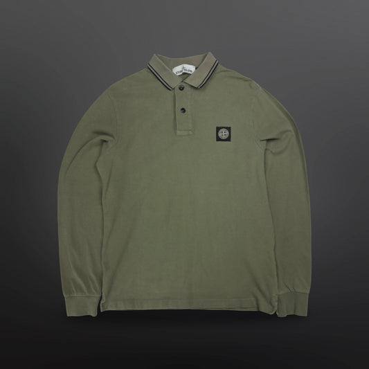 Stone Island Longsleeve Polo – Olive / Grøn
