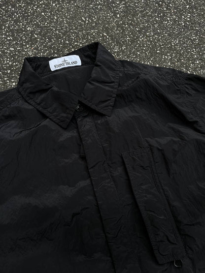 Stone Island Overshirt Sommerjakke i Sort Black Nylon Metal L Large 681510844