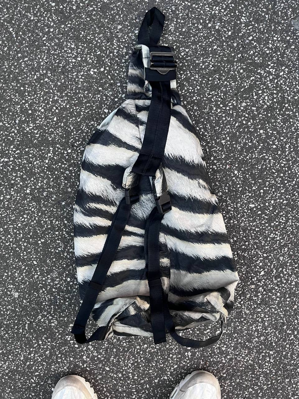 Stone Island 2Way Bag Taske Sebra Sling Bag Og Rygsæk 2 in 1 Brugt Used
