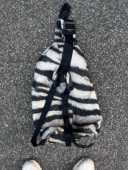 Stone Island 2Way Bag Taske Sebra Sling Bag Og Rygsæk 2 in 1 Brugt Used