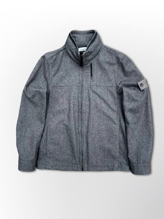 Stone Island Jakke i Uld Grå Brugt