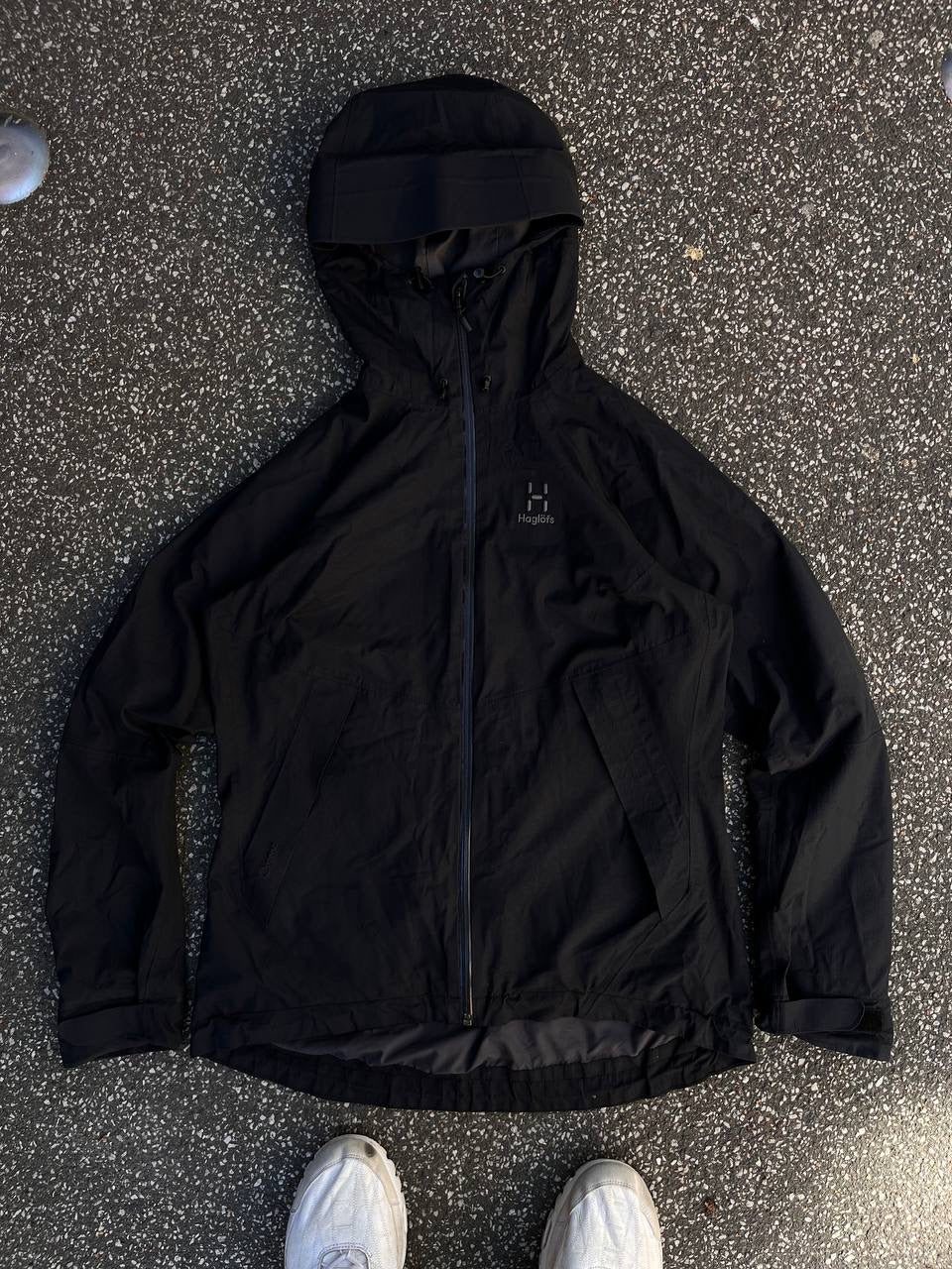 Haglöfs Haglofs Regnjakke Waterproof Gore-Tex Raincoat M Medium Dame Unisex Sort Brugt Used
