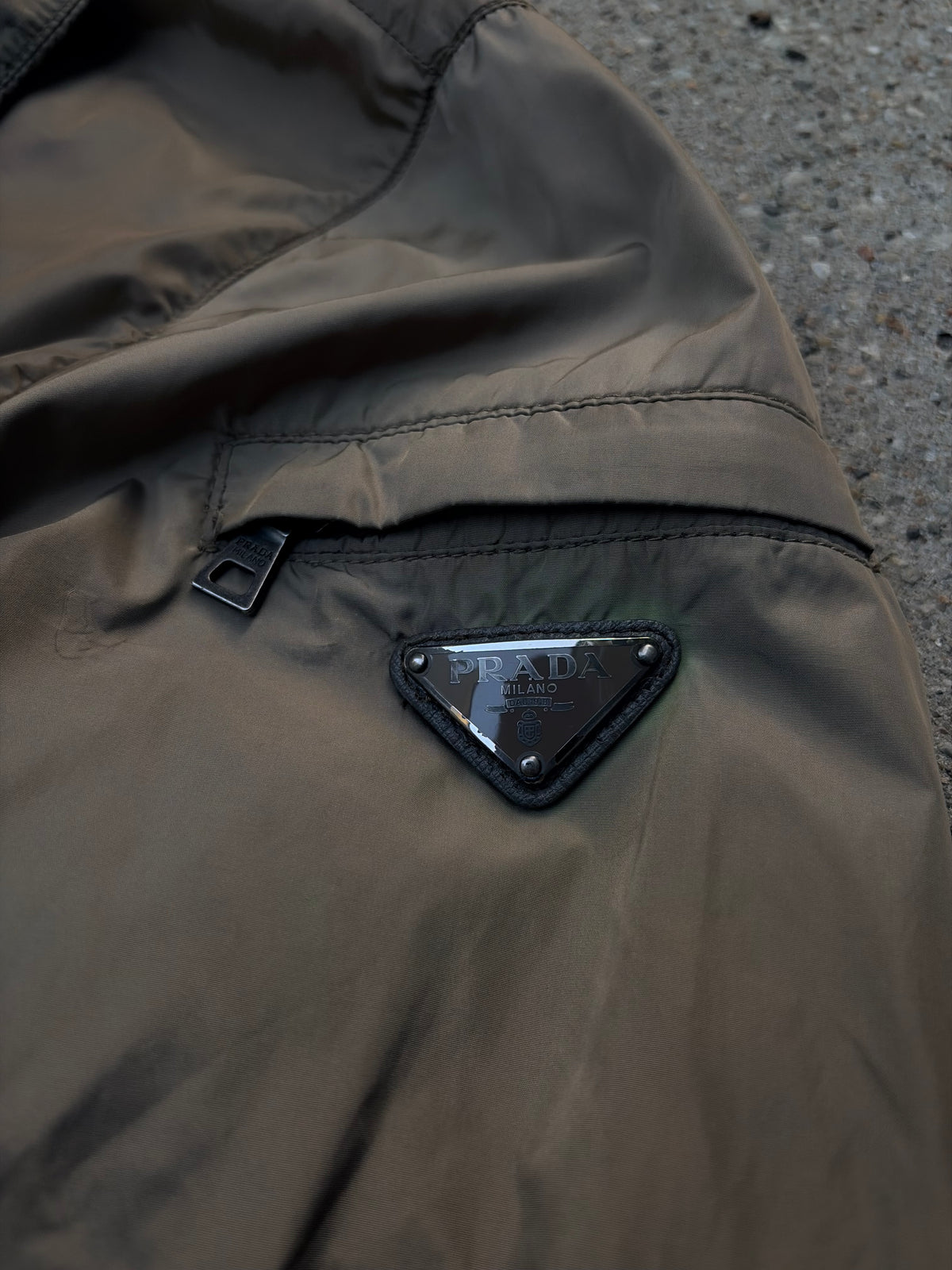 Prada Beige Nylon Jacket – Medium, Fitter Small