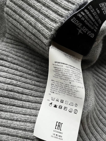 Brugt Used Stone Island Sweater Trøje i Uld i grå 80% Uld XL 6715508A3