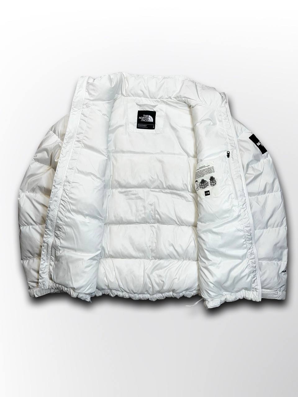 Brugt Dunjakke The North Face Nuptse 700 jakke Vinterjakke i Hvid White L large mænd i God Stand