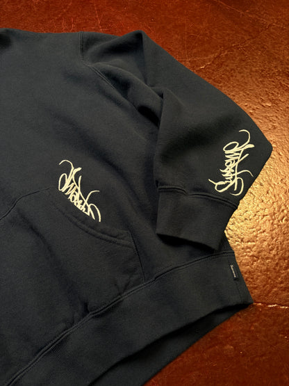 Supreme Tag Hooded Sweatshirt – Navy / White – Medium