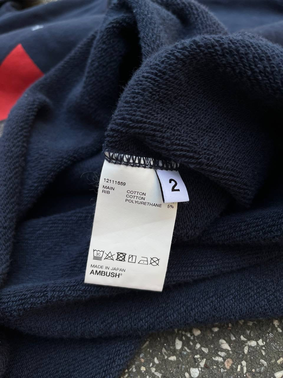 Ambush Hoodie Hættetrøje Navy Mørkeblå M Medium 2 SS 2019 Japan